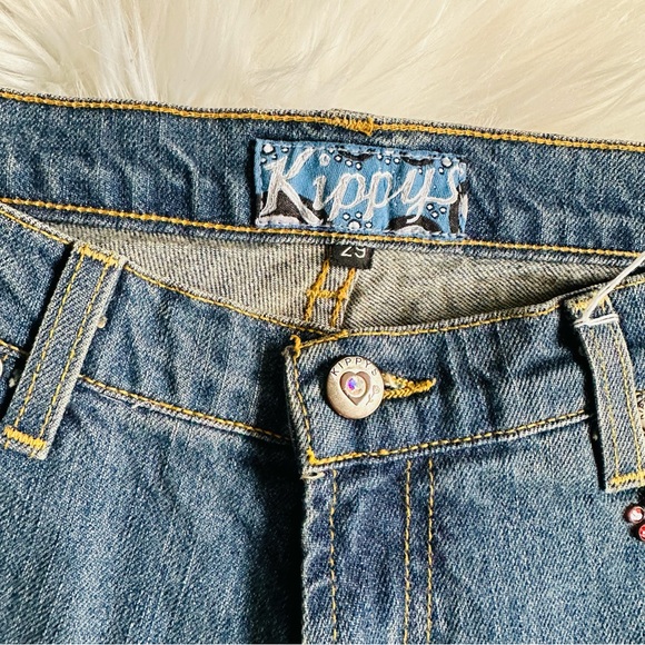 NWT Kippys Swarovski Embellished Pinwheel Flare Designer Jeans Made in USA, 29 - Picture 2 of 14
